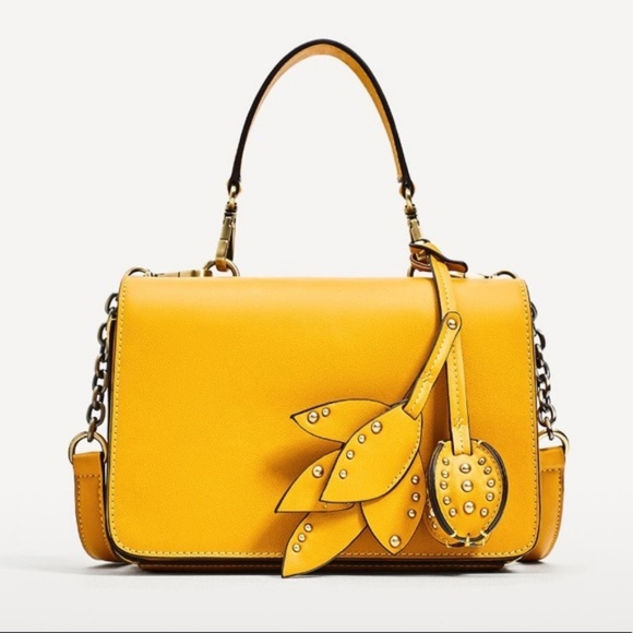 zara crossbody bag yellow